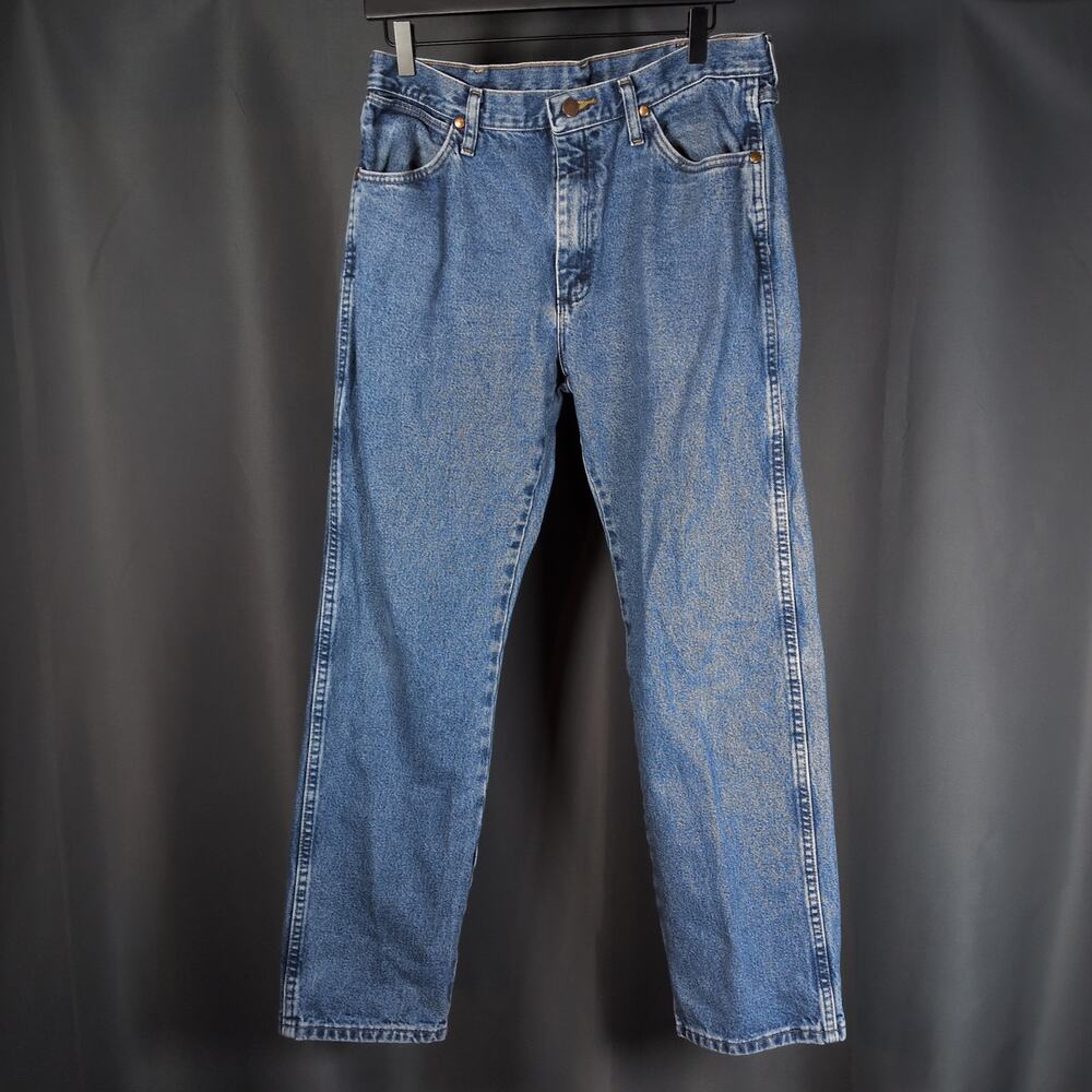 Wrangler Men's Cowboy Cut Original Fit Blue Stonewash Jeans 33 x 30 1013MWZGK
